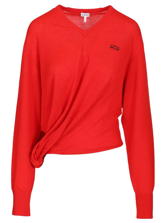 Wool Sweater Knitwear Red