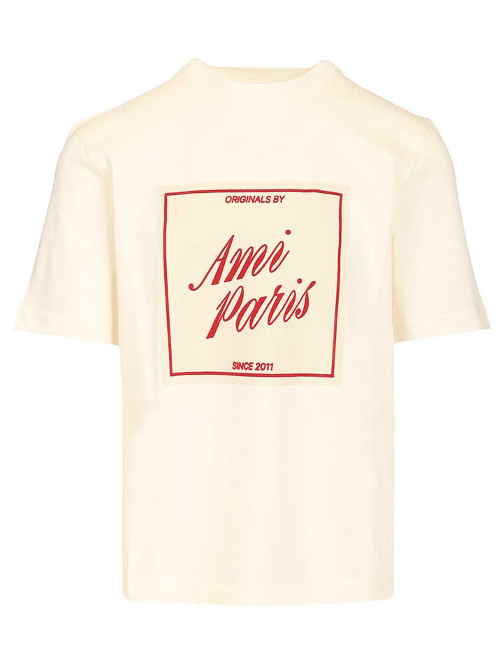 Ami Heavy Cotton Jersey T-Shirt - White | b9b20c76679f9075d372afac3b124df7b01782dd