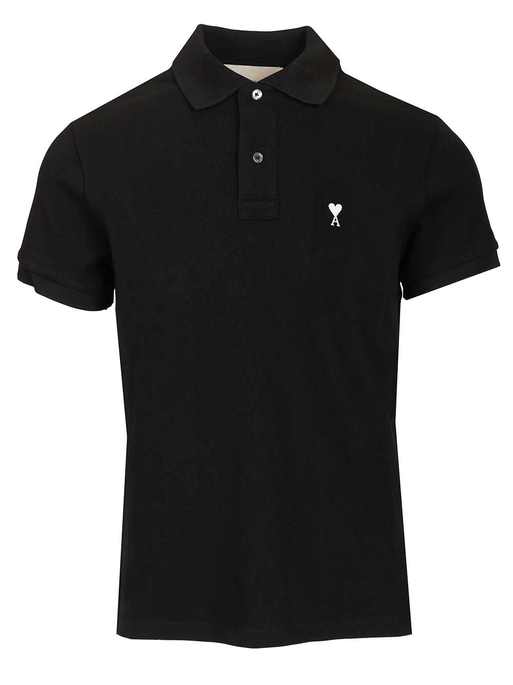Ami Ami De Coeur Polo shirt - Black | ac48abe6af4b47958480e1e055b1f4b6abdffc93