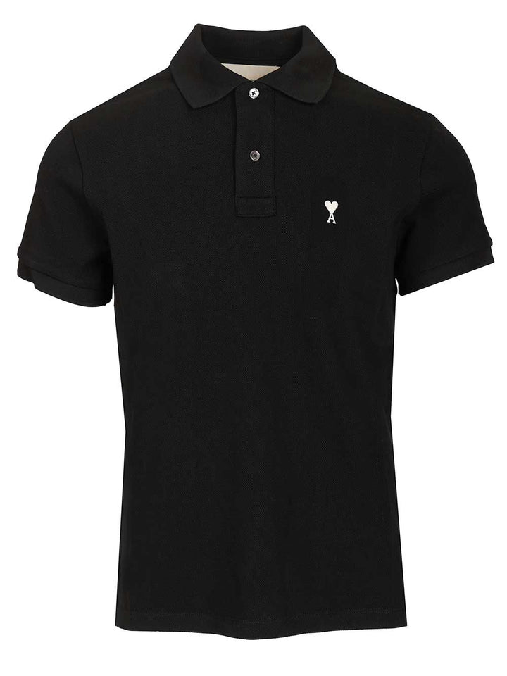 Ami Ami De Coeur Polo shirt - Black | ac48abe6af4b47958480e1e055b1f4b6abdffc93