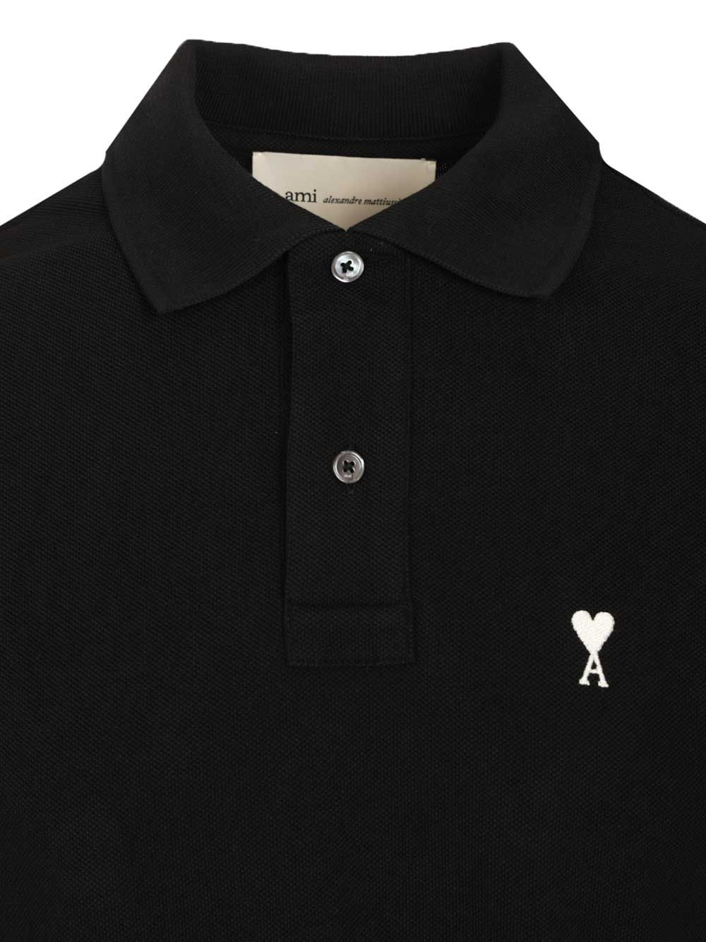 Ami Ami De Coeur Polo shirt - Black | ab824eaba2e4c31193e2be910abcea762c6cbb9d