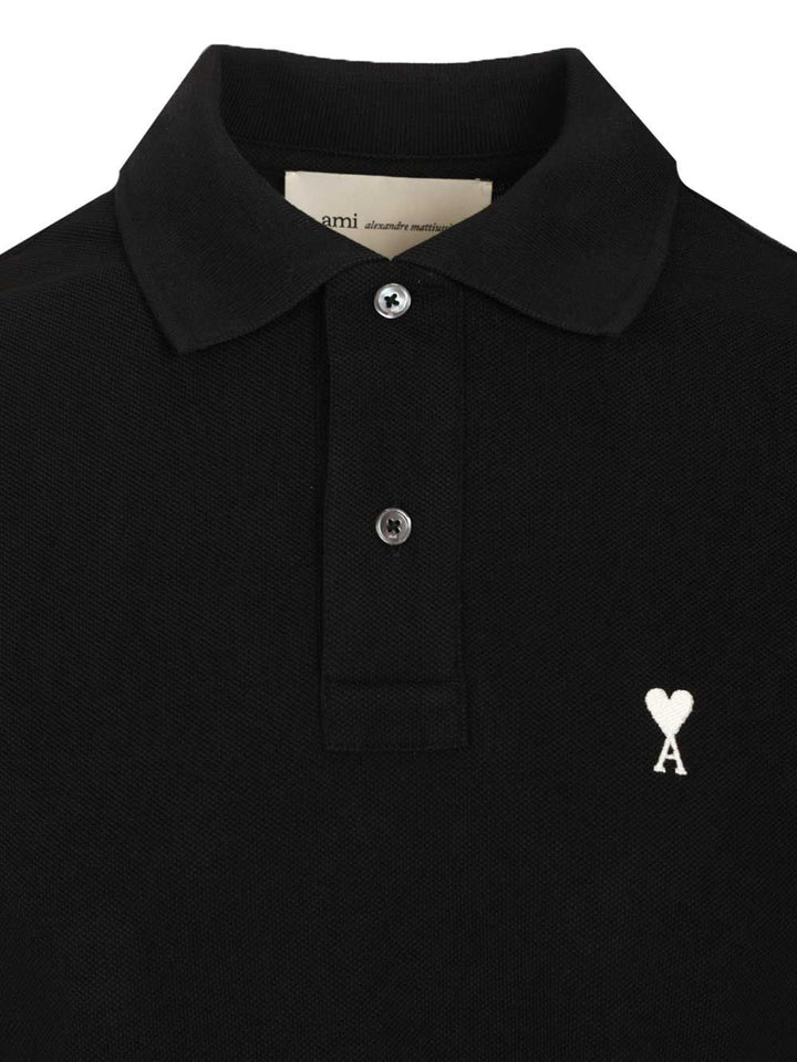 Ami Ami De Coeur Polo shirt - Black | ab824eaba2e4c31193e2be910abcea762c6cbb9d