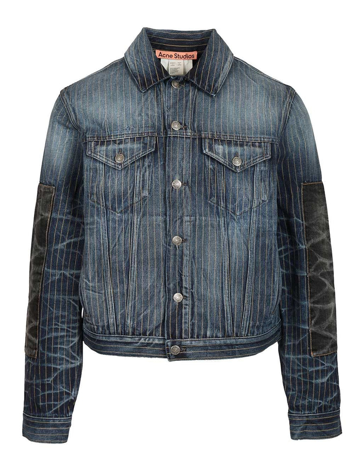 Acne Studios Patchwork Denim Jacket Jackets - Blue | 166de76b55d71aa9f1d405fa6f163eeb7e434f6d