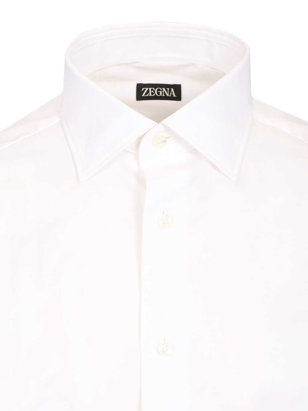 Ermenegildo Zegna Cotton Poplin Shirt Shirts - White | dbbd01ccdf94491d0545f7fbe2a0b3417458dc7e