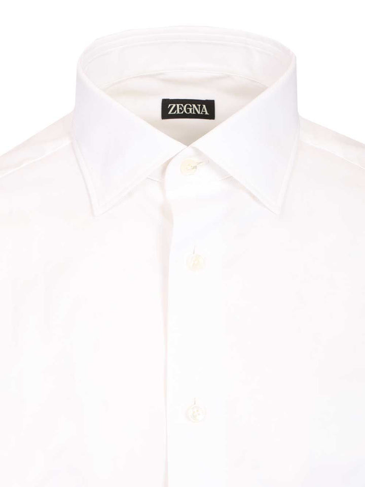 Ermenegildo Zegna Cotton Poplin Shirt Shirts - White | dbbd01ccdf94491d0545f7fbe2a0b3417458dc7e
