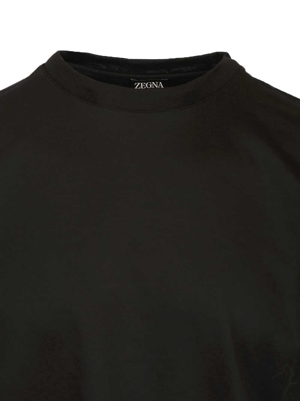 Ermenegildo Zegna Cotton T-Shirt - Black | e8d7871ab66ccb1d7a9e38e8ff77f79516e5f2ce