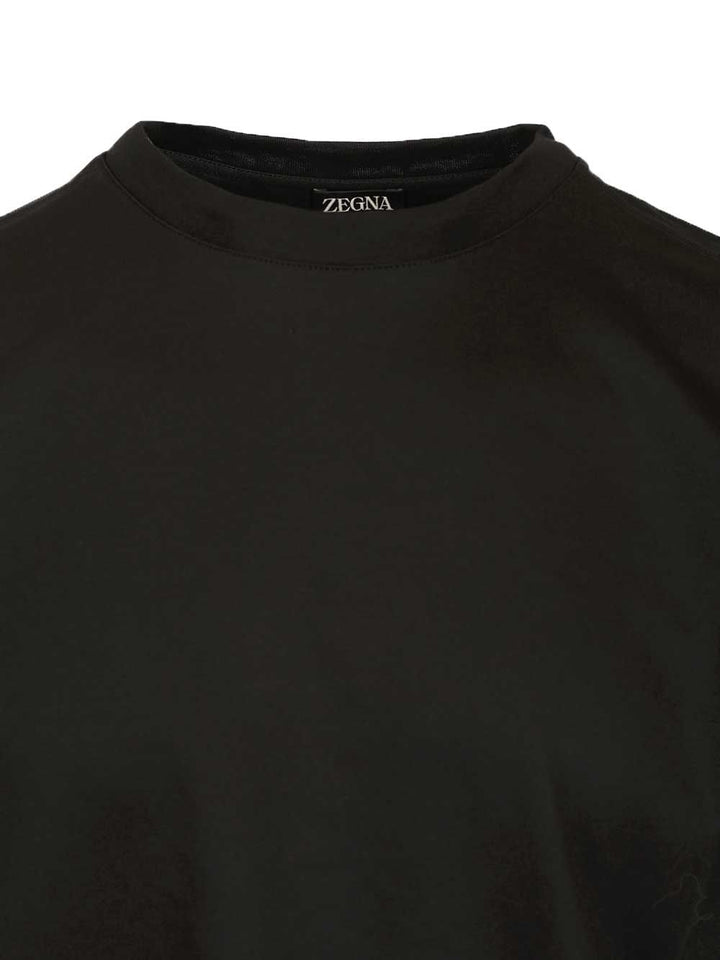Ermenegildo Zegna Cotton T-Shirt - Black | e8d7871ab66ccb1d7a9e38e8ff77f79516e5f2ce
