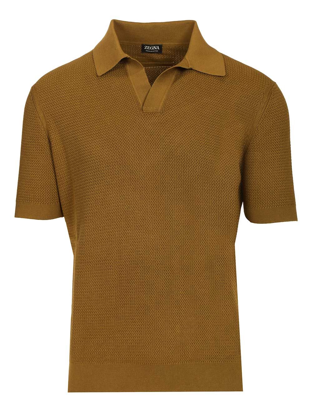Ermenegildo Zegna Knit Polo Shirt Knitwear - Beige | a7ce61ffa2bcc4ca02921b5527e3ede4b834f28f