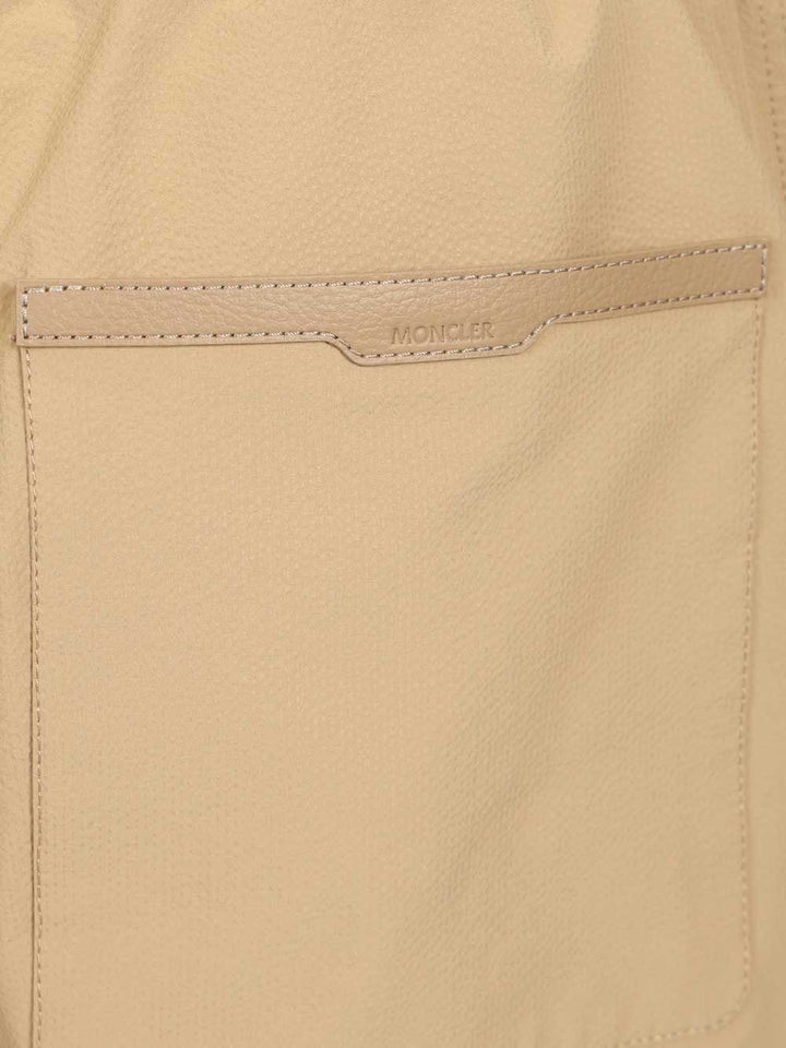 Moncler Seersucker Shorts Trousers - Beige | af1b138f4bea79ba640caccc2db36bba9ac6561c