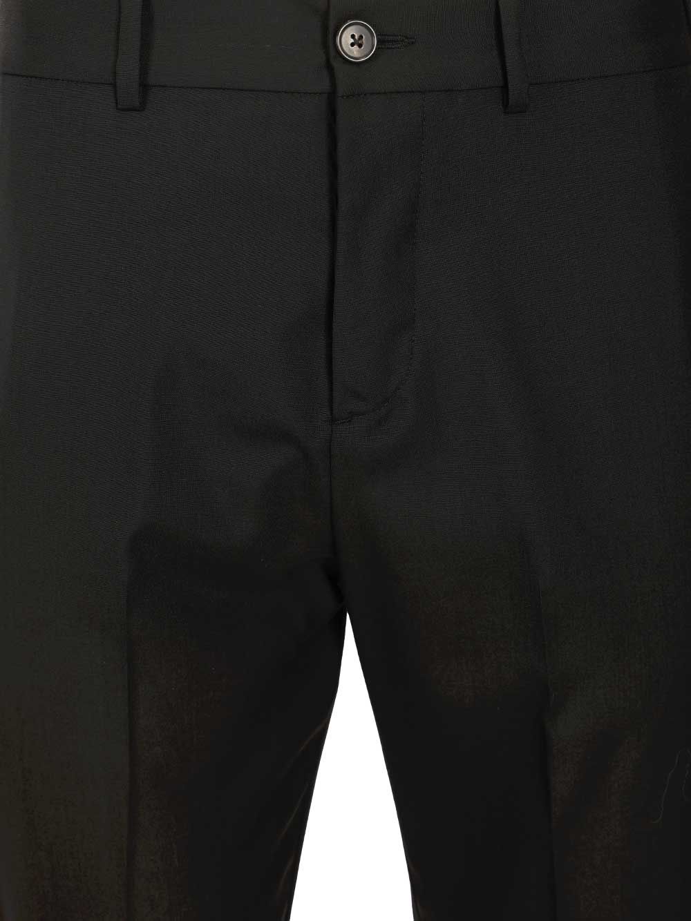 Grifoni Wool Trousers - Black | 2f14d3ae9304d0ef6e7aa3952cc53f5c3f85d6d1