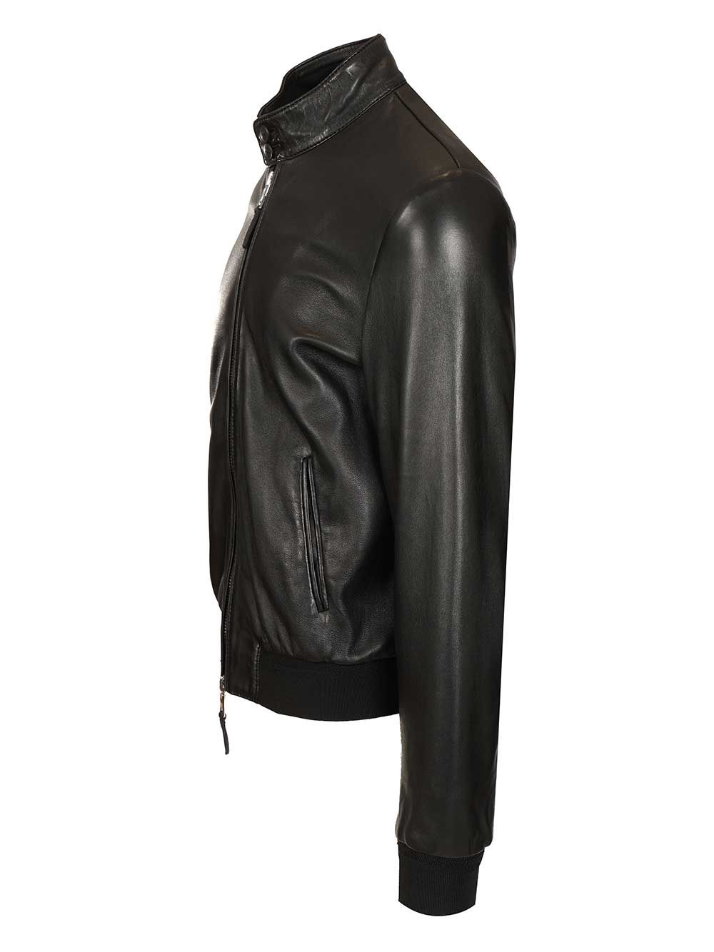 Al Duca D'Aosta Leather Biker Jacket Jackets - Black | 1aba263963b6404e983020ba8f5e125ae8d84348