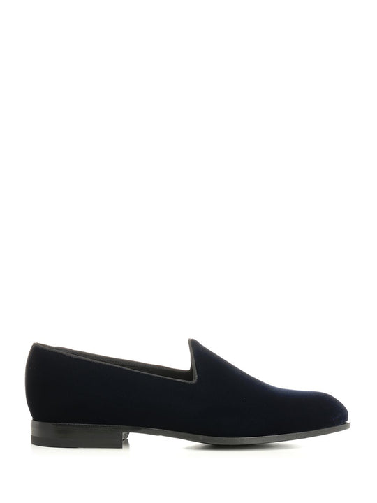 Velvet Moccasin Scarpe Basse Blue