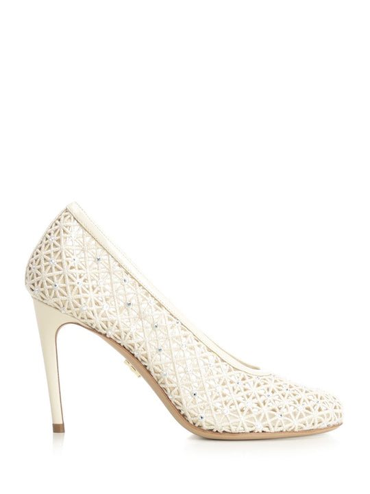 Macramé Pumps White