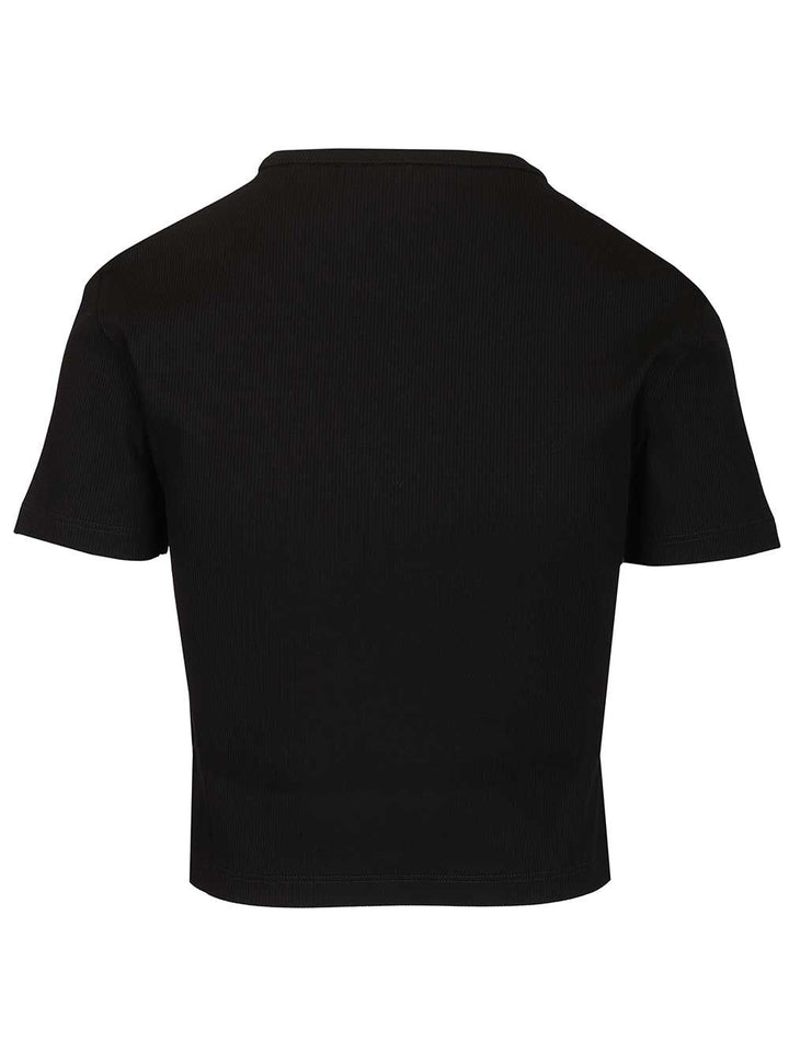 Fendi Cropped Top T-Shirt - Black | a27d190212b8c72aa8b69294b98bc613c9e6f5c3