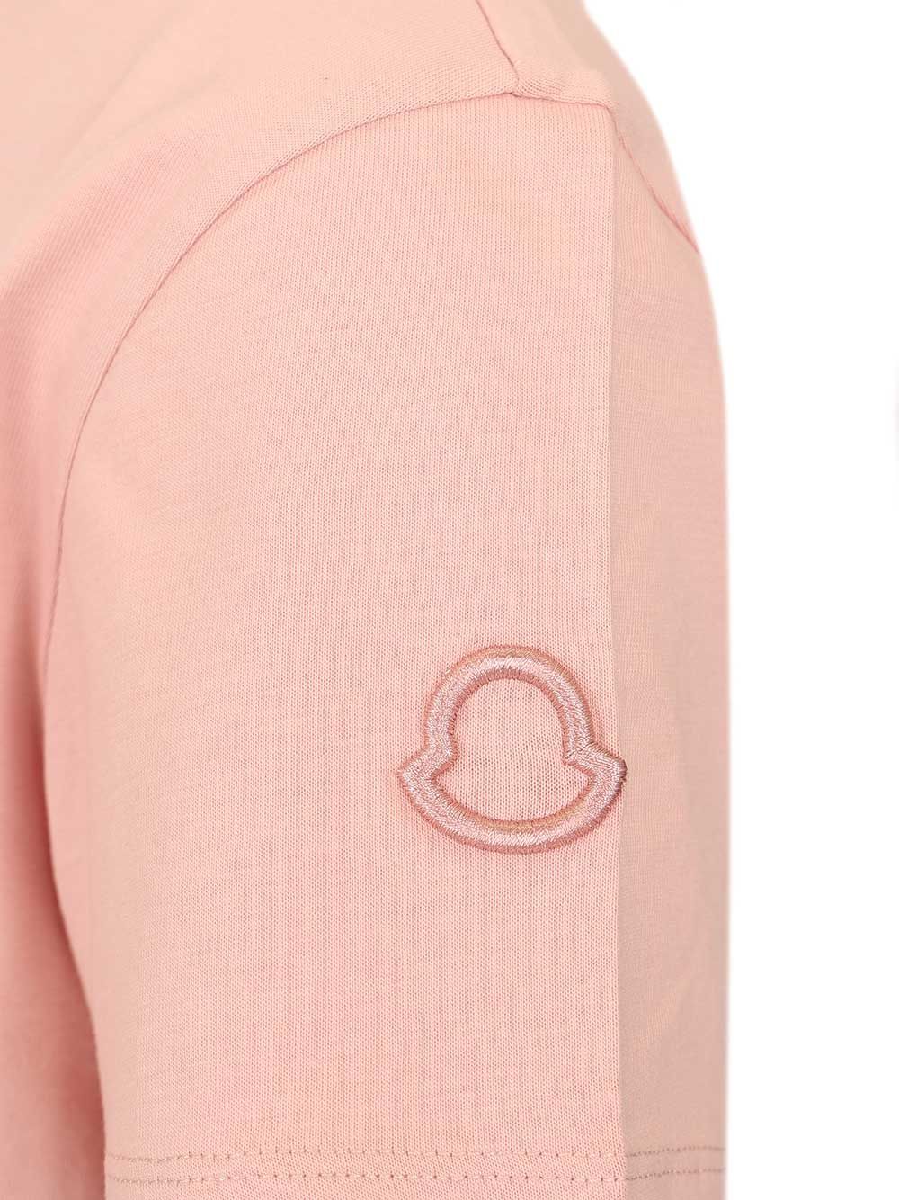 Moncler Cotton T-Shirt - Rose | e887a4bfd2d92502d64db9af034218c1461dcebf