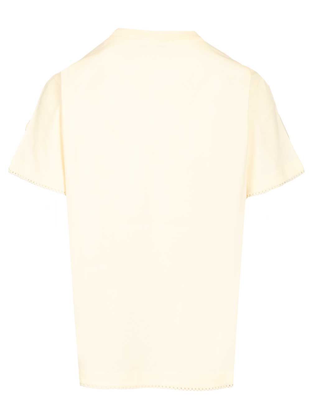 Moncler Cotton T-Shirt - White | 14200f050989f49799b824466afe661b40aa3545