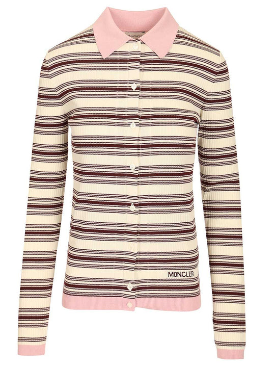 Cotton Crepe Polo Shirt Knitwear Multicolor