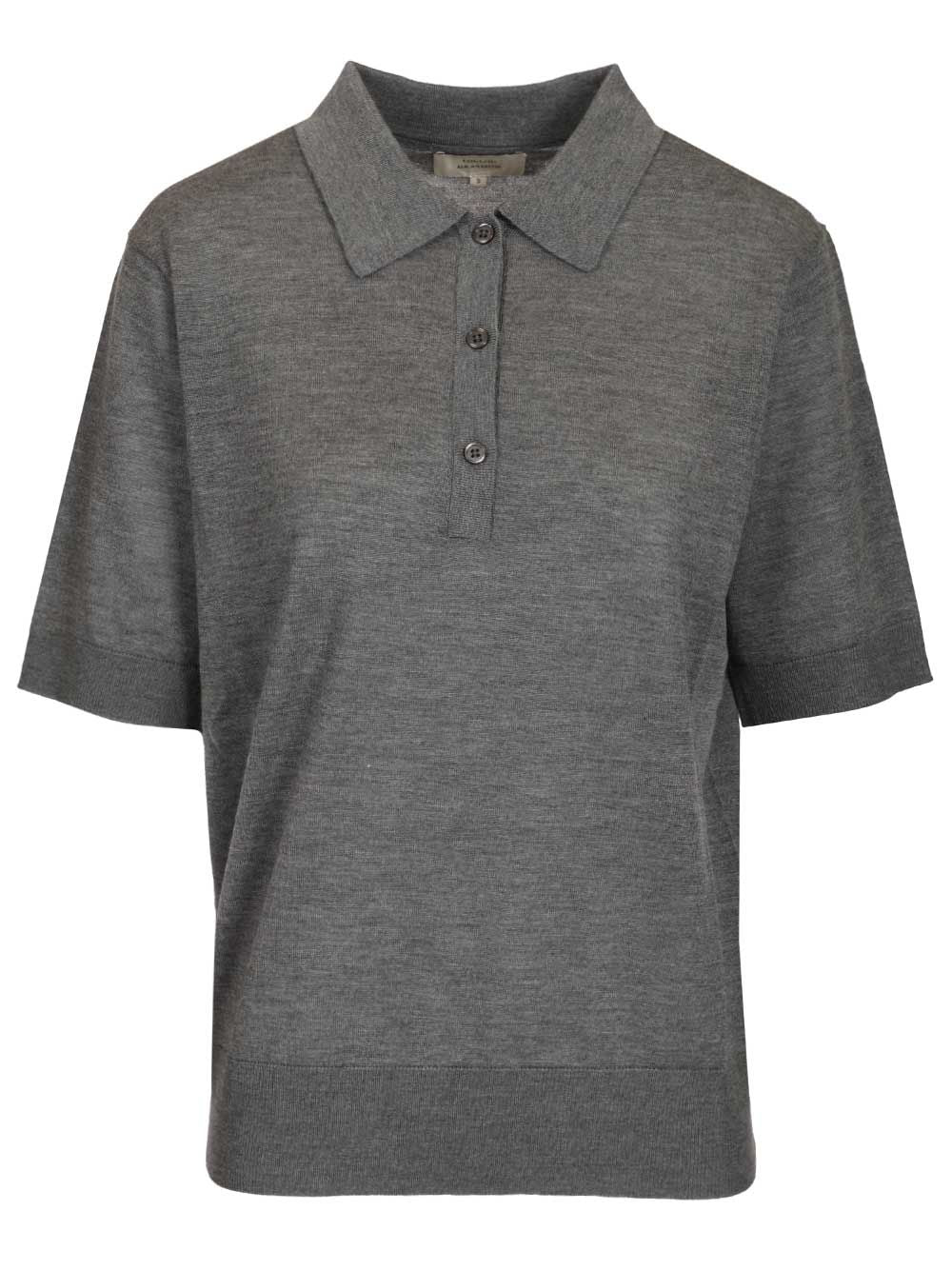 Loulou De Saison Migo Polo shirt - Grey | e3ad47399fd34272a1452a6c1bbea5642c0d6d30