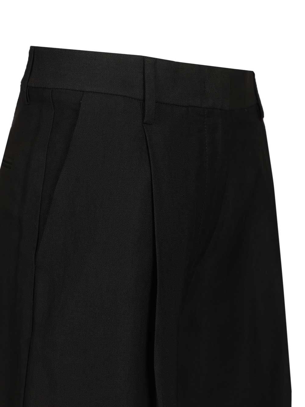 Grifoni With Pleats Trousers - Black | 9d09cac74bb0045732ba2e24c8f0498b8b7861ea