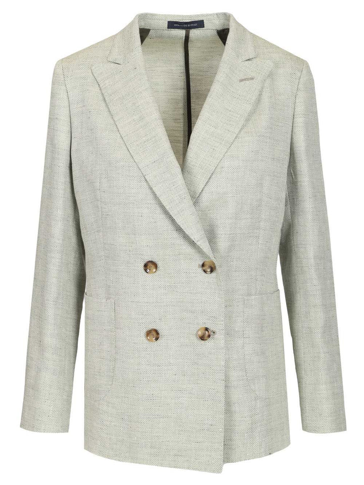 Latorre Double-Breasted Blazer Jackets - Grey | 23ca61aade559c37e6a9ed025d0f1336fe392e78