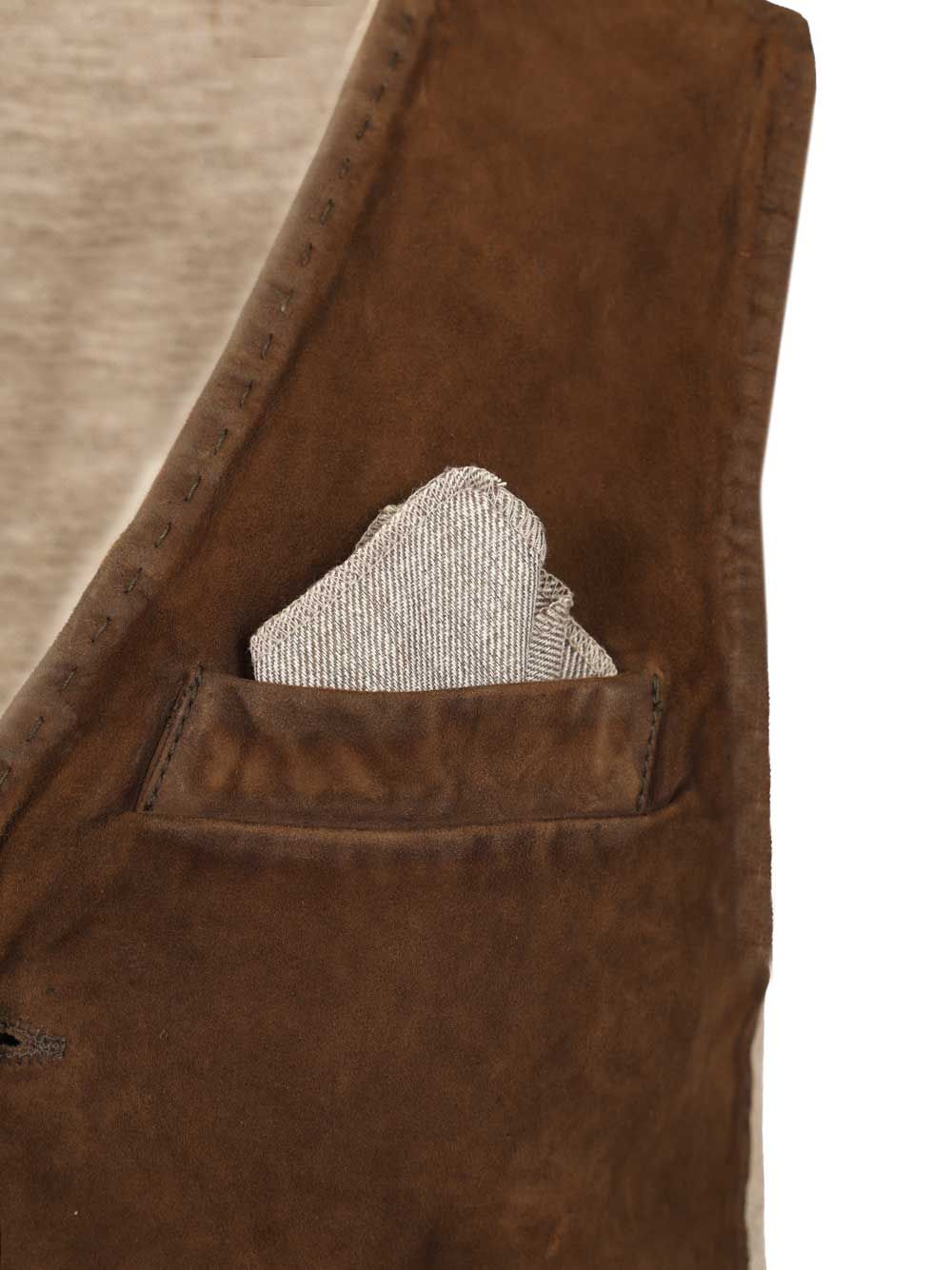 Al Duca D'Aosta Suede Vest Jackets - Brown | f56901cede93cb99f660b6d997bc958613167613