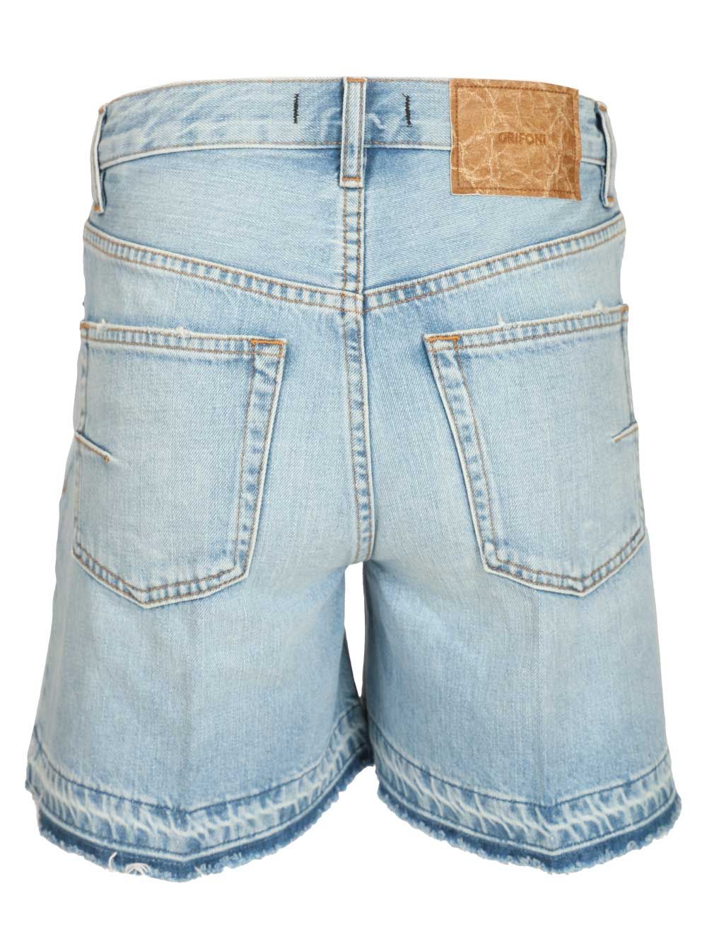 Grifoni Denim Shorts Trousers - Light blue | cbc01a9c89c9cd2394e92482ca5cb18f22ea114f