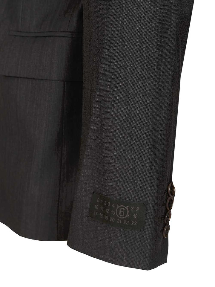 Mm6 Maison Margiela Wool And Cotton Blazer Jackets - Black | 0d0e6768badb24e298d34f4ae63404f6c9528f61