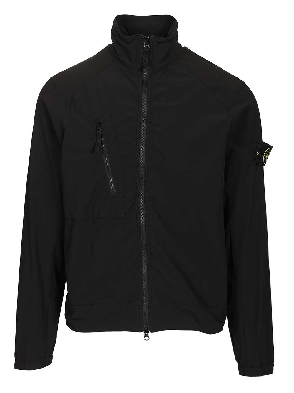 Stone Island Stretch Nylon Tech Fleece Overshirt Sweatshirts - Black | c7a7f1773cfd5beb3c2546bb351a06d950d2d849