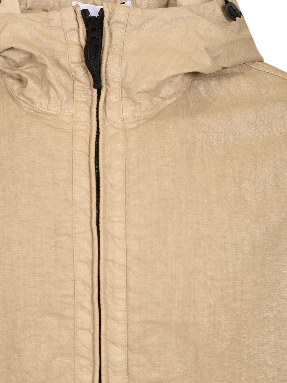 Stone Island Organic-Look Nylon Jacket Jackets - Beige | df6fc0f6266953e643153bf8a63ee924ff6d0ed1