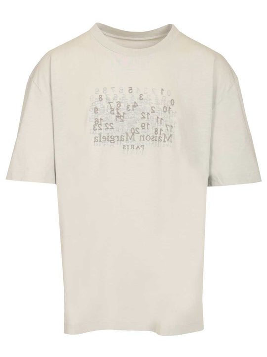 Embroidered Cotton T-Shirt Grey