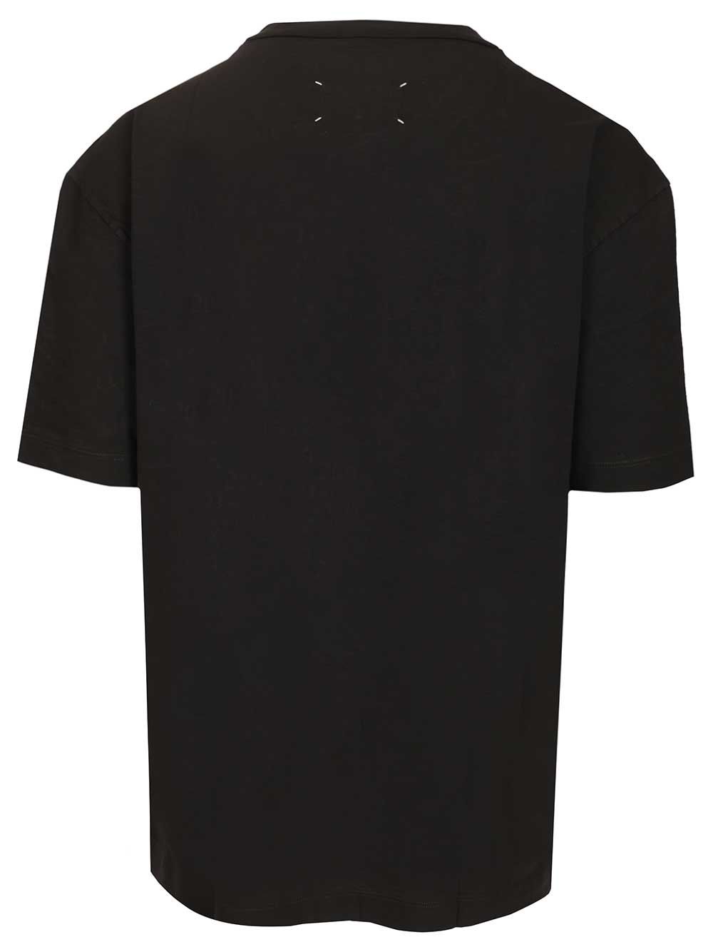 Maison Margiela Embroidered Cotton T-Shirt - Black | a15c892a1a8c335cb5691e42ce5c964a0eada8b8