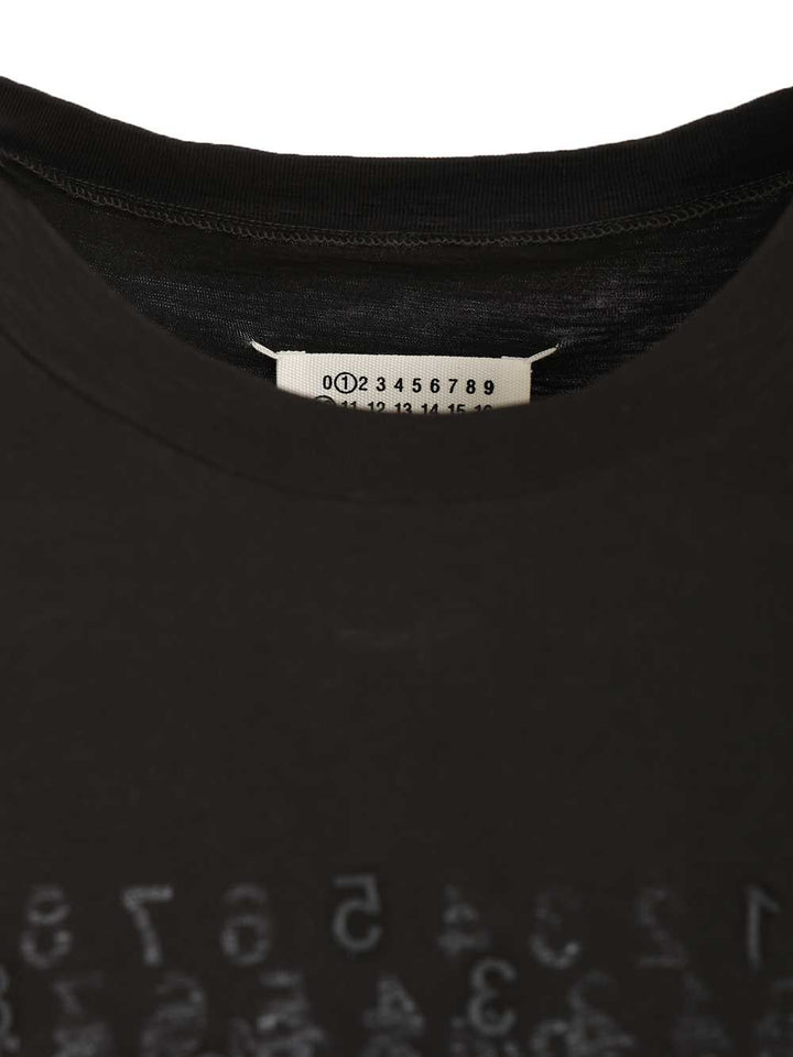 Maison Margiela Embroidered Cotton T-Shirt - Black | e394fa35c79a00ae7be32127e394809f34054a27