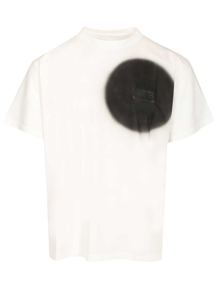 Mm6 Maison Margiela Spray Print T-Shirt - White | 966dcf84ebce01b880cb6aa3bc501135f8c51e0d