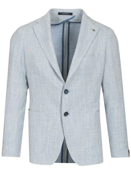 Montecarlo Blazer Herringbone Jackets Light Blue