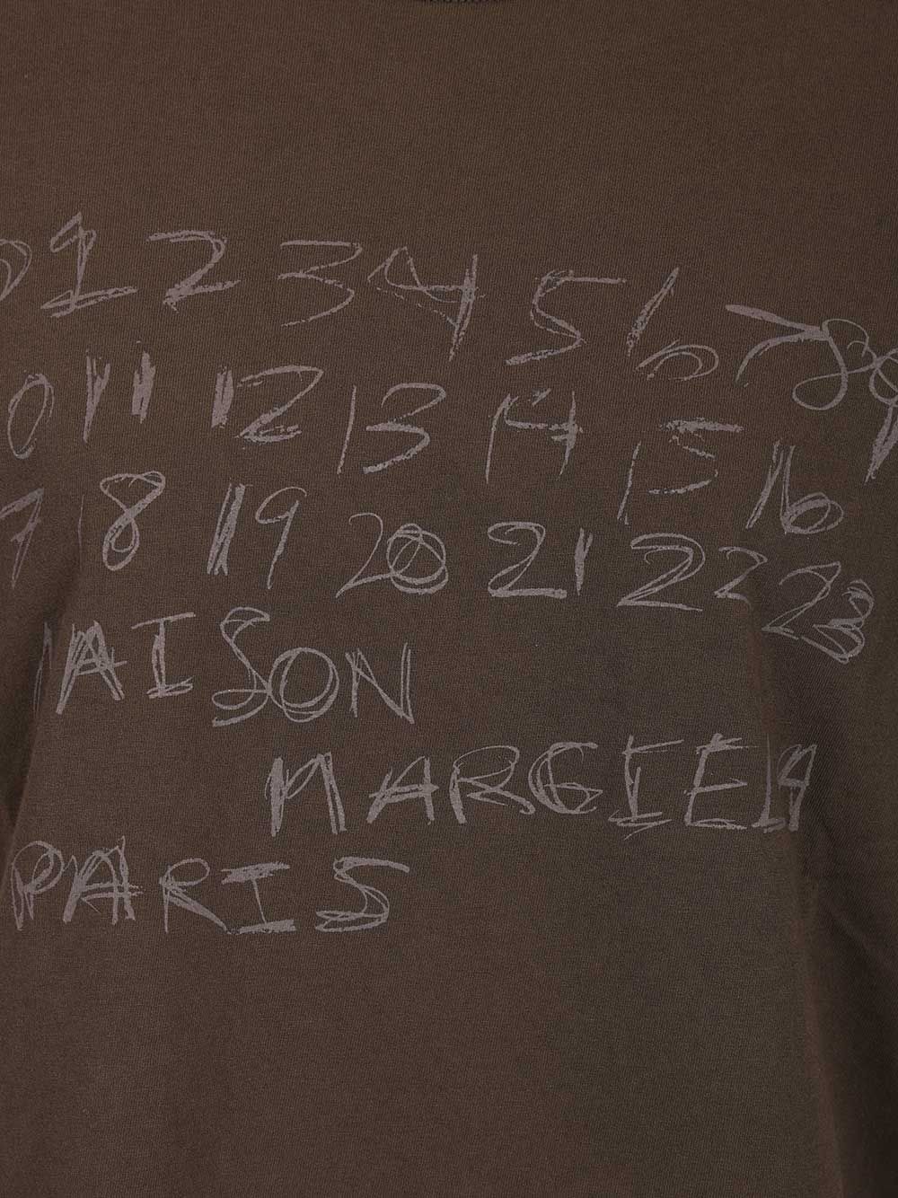 Maison Margiela Numeric T-Shirt - Brown | e7e793ba55c5c831ffdfb287d4df58cea5ad2651