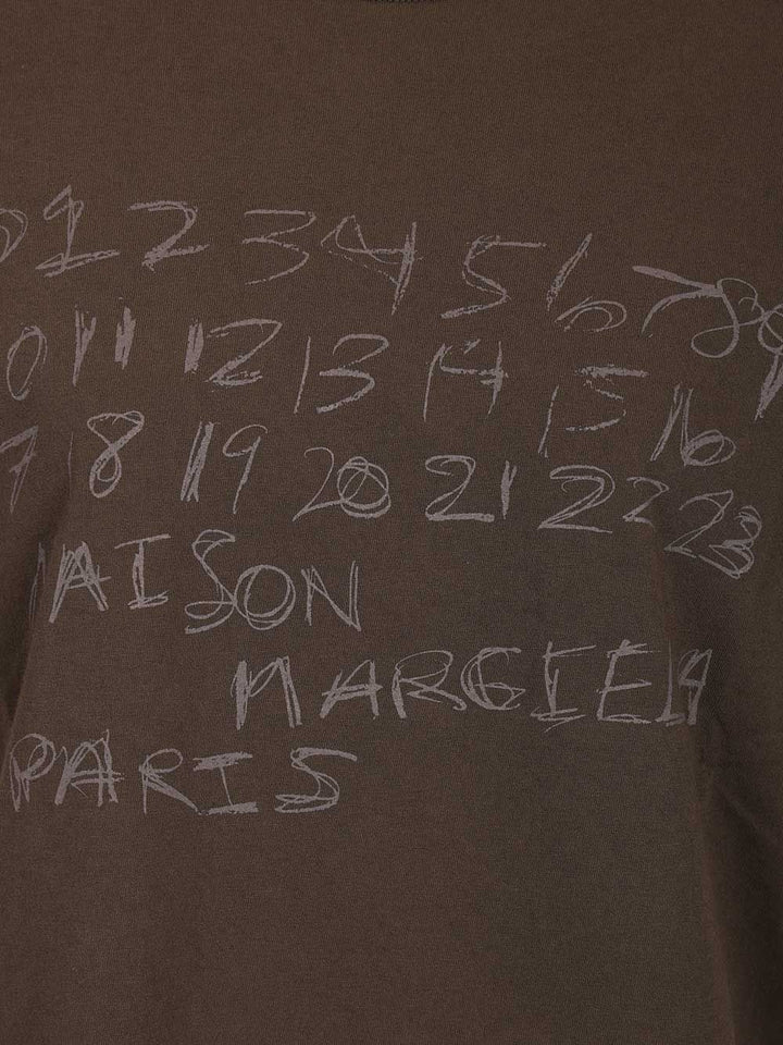Maison Margiela Numeric T-Shirt - Brown | e7e793ba55c5c831ffdfb287d4df58cea5ad2651