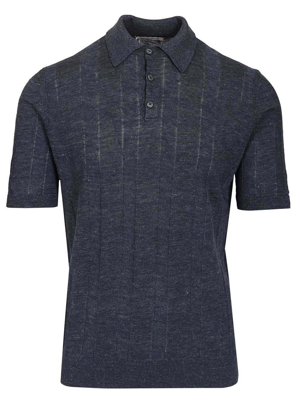 Al Duca D'Aosta Ribbed Polo shirt - Blue | fac52012c315b1f8f34643443539c9ae659f25d1