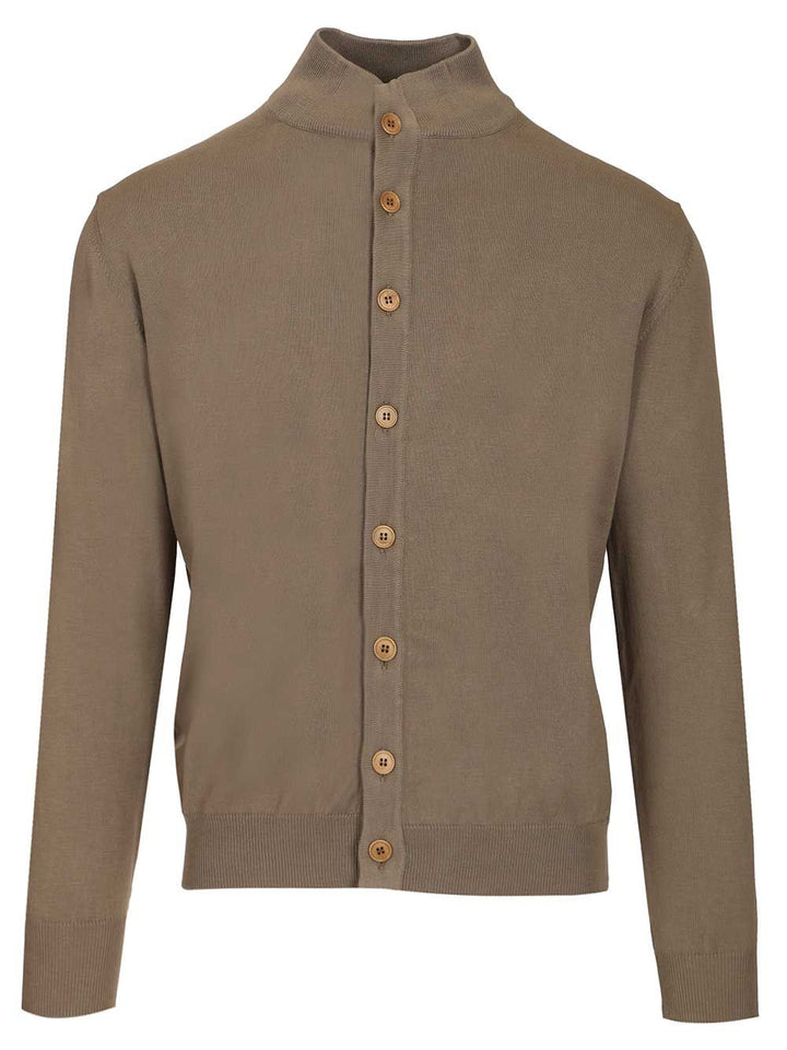 Al Duca D'Aosta Cotton Cardigan Knitwear - Brown | 0c82a6722786758e44a918440d20f3bdbcb6075f