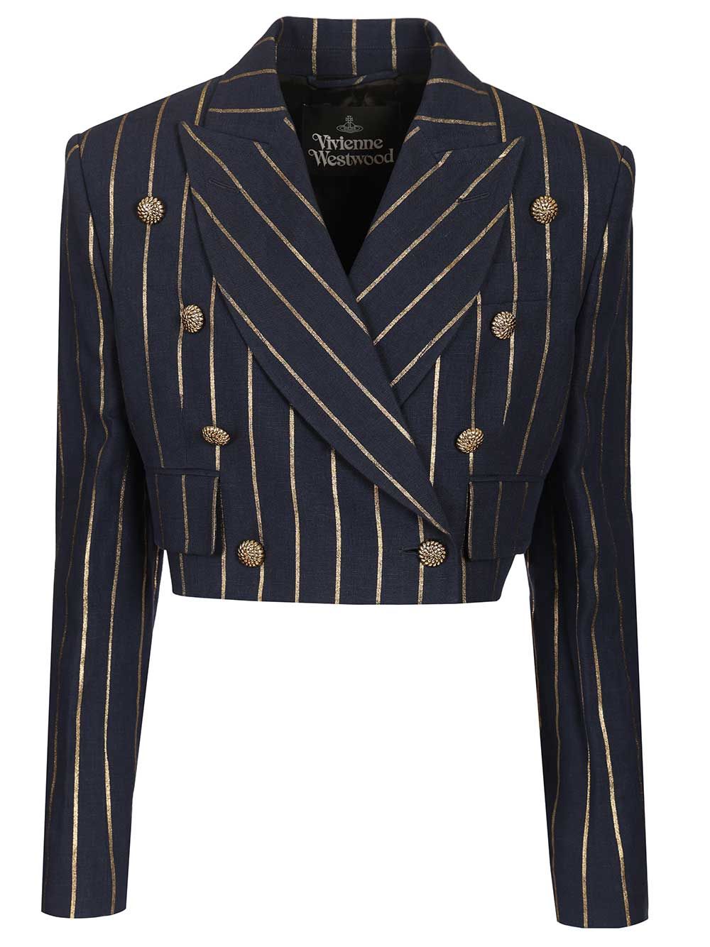Vivienne Westwood Cut Off Blazer Jackets - Blue | 2a05521ece396a27064c2e45c3000bd2a79e8e5d