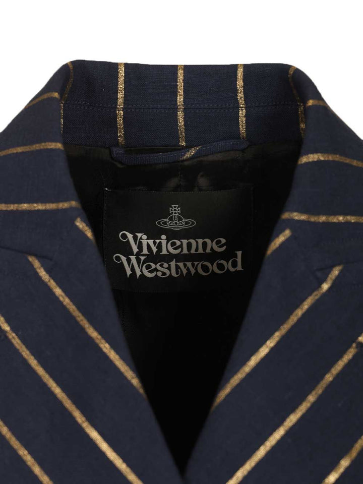 Vivienne Westwood Cut Off Blazer Jackets - Blue | 8c20f2722cc16ae153b93017df68efc93fa34a3b