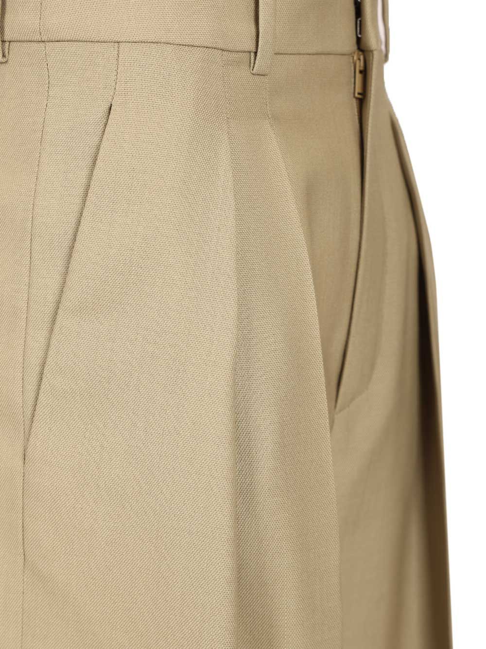 Saint Laurent Wool And Silk Canvas Trousers - Beige | aa8d3c8545e4b91061fbf836c28fee82e5b3e7da
