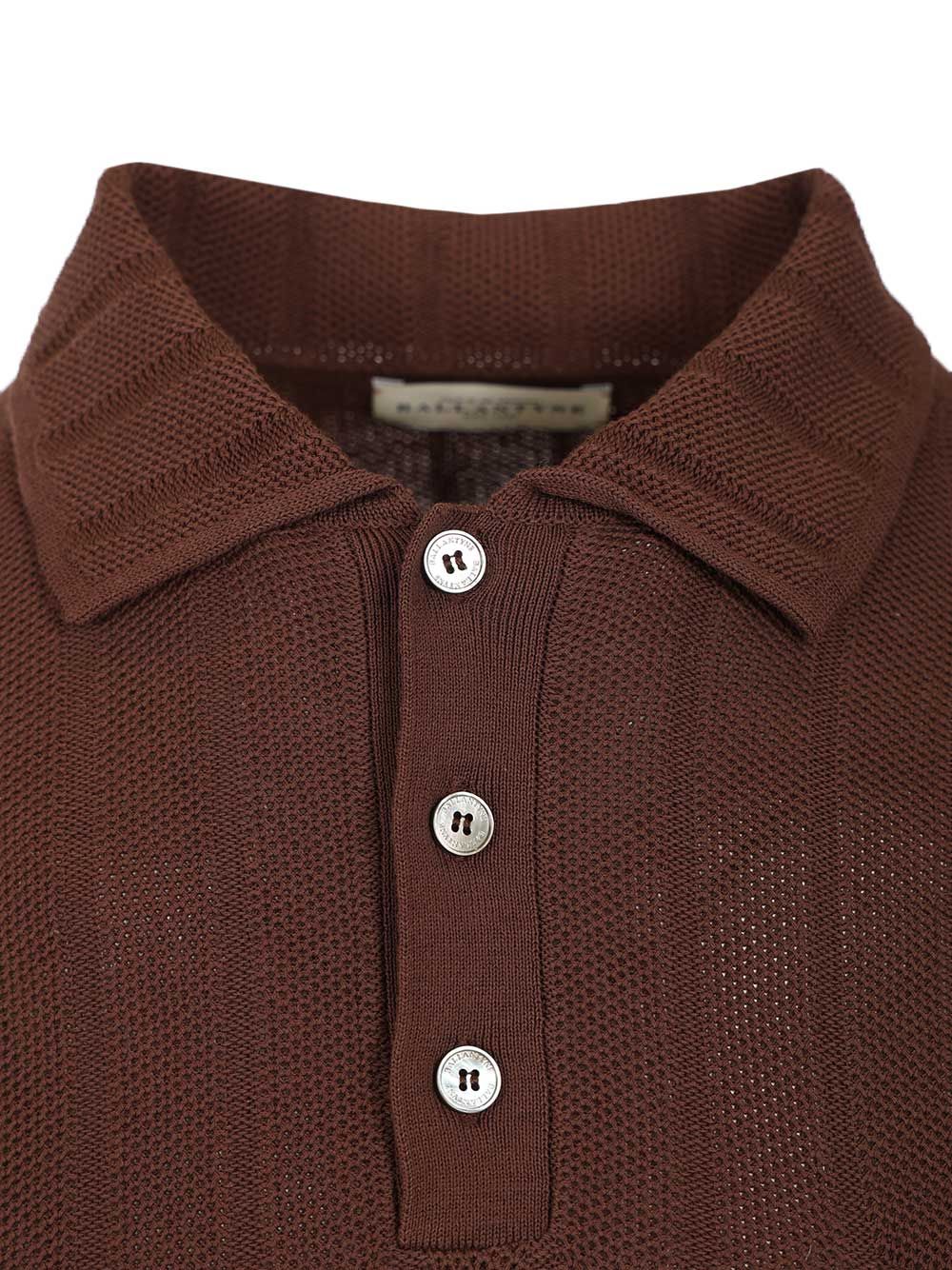 Ballantyne Cotton Knit Polo shirt - Brown | edb0d13300ee5f0ffc610e0416cf45e761f2f7d6
