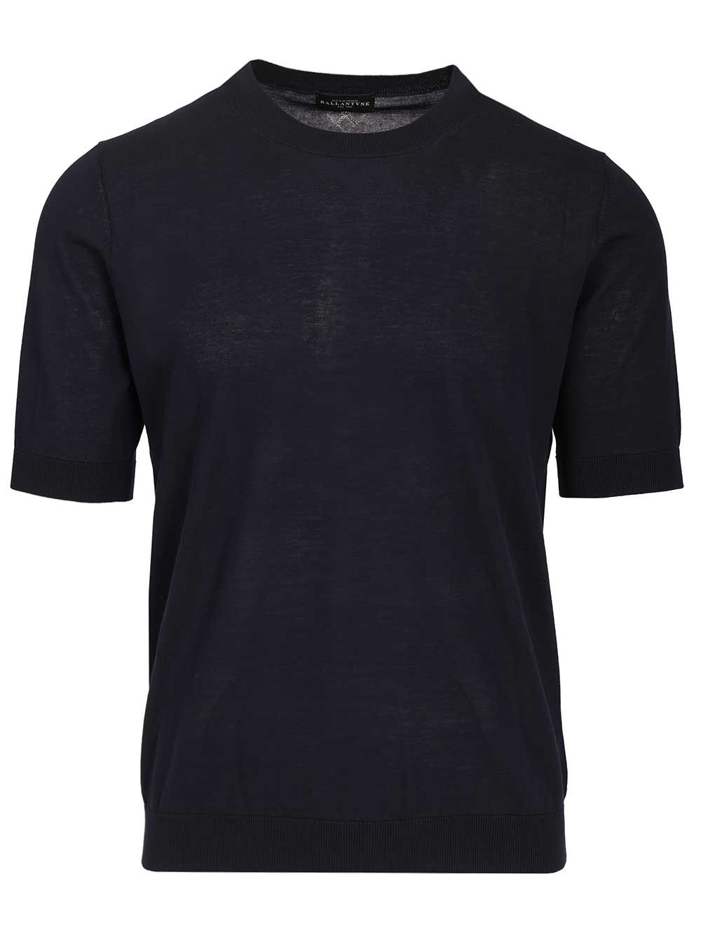 Ballantyne Slim Fit T-Shirt Knitwear - Blue | d9bc4ff76c9fe966a203ad232c7afb11cae9d34c