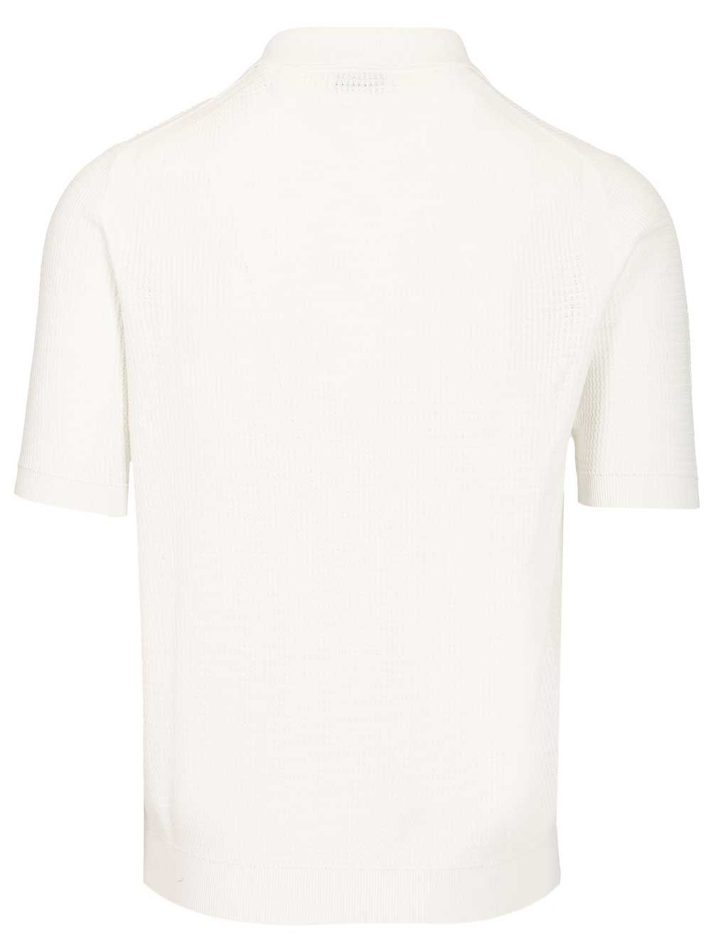 Ballantyne Waffle Polo shirt - White | dd8072ece79bc891c14684aef42bd48109d9ef48