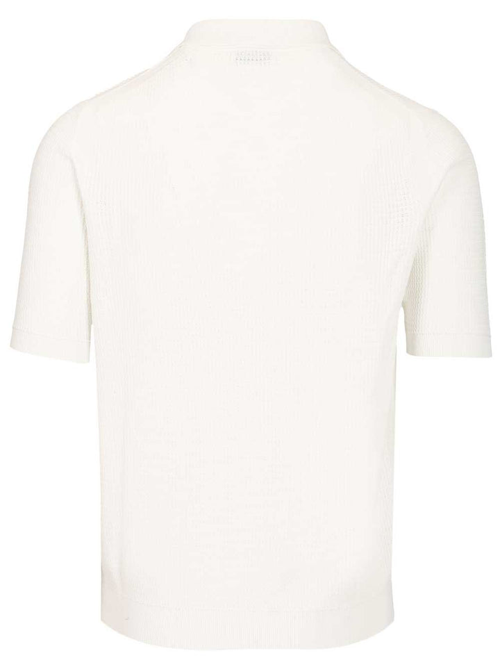Ballantyne Waffle Polo shirt - White | dd8072ece79bc891c14684aef42bd48109d9ef48
