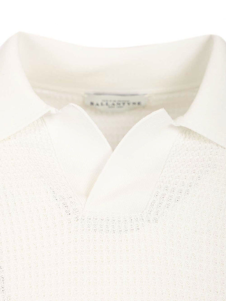 Ballantyne Waffle Polo shirt - White | 2efc1a64fafcc449fe855d2dac2a2faa190ef7b1