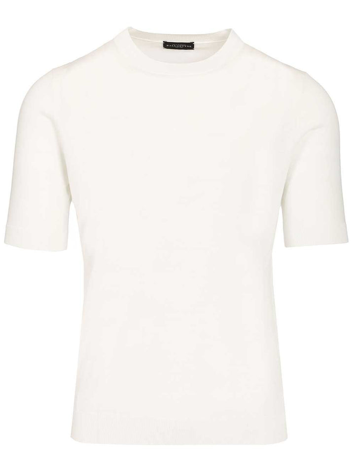Ballantyne Slim Fit T-Shirt Knitwear - White | cd2d181ea964d6f3c395d838bd79e0f734768faf