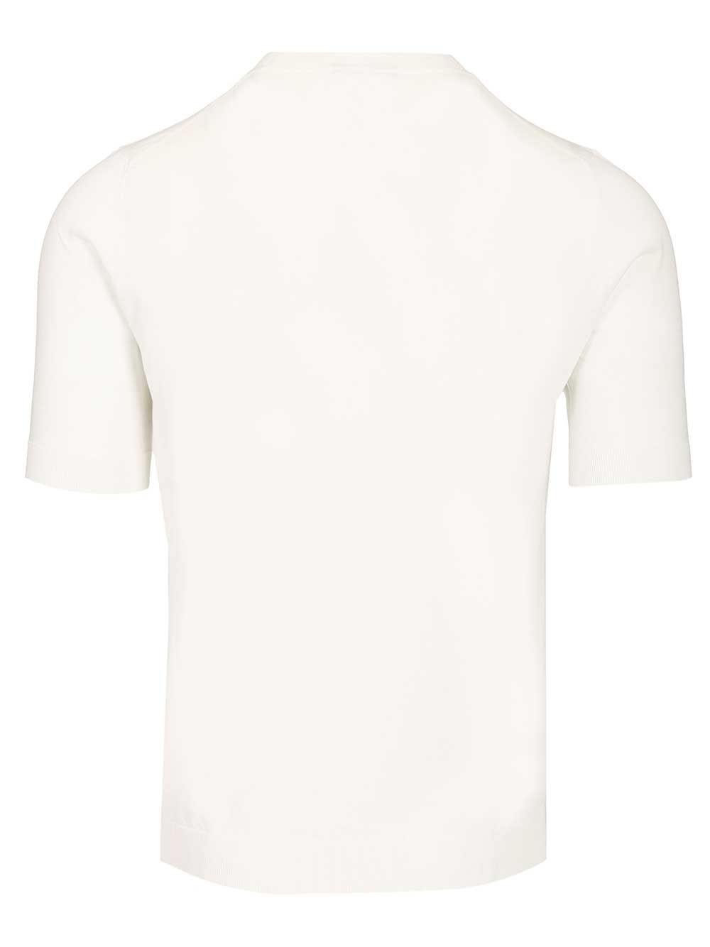 Ballantyne Slim Fit T-Shirt Knitwear - White | 5816ea62875b113adc8b830a39c8d40f96316eaa