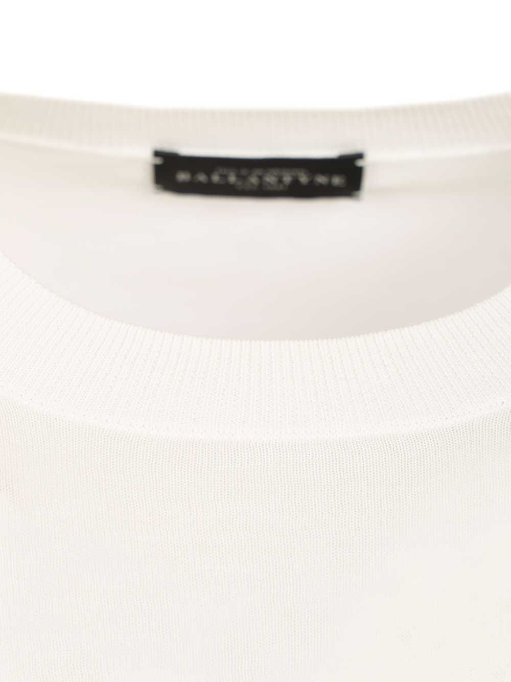 Ballantyne Slim Fit T-Shirt Knitwear - White | 4541fd8582f736792db60cfd6d98ec1a28d0f830