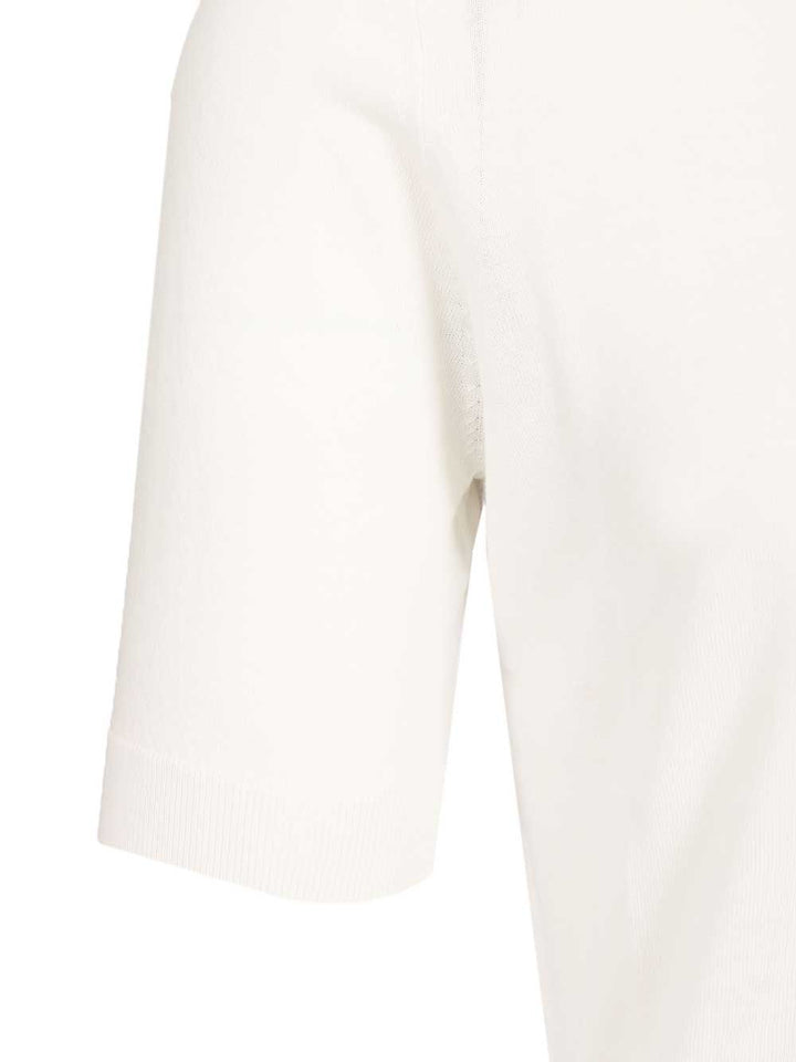 Ballantyne Slim Fit T-Shirt Knitwear - White | 599feed471a6eae17816caa25140f4f5d9648f82